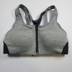 Nike Dri Fit Shape High Support Padded Zip Front Sports Bra Women Size Medium